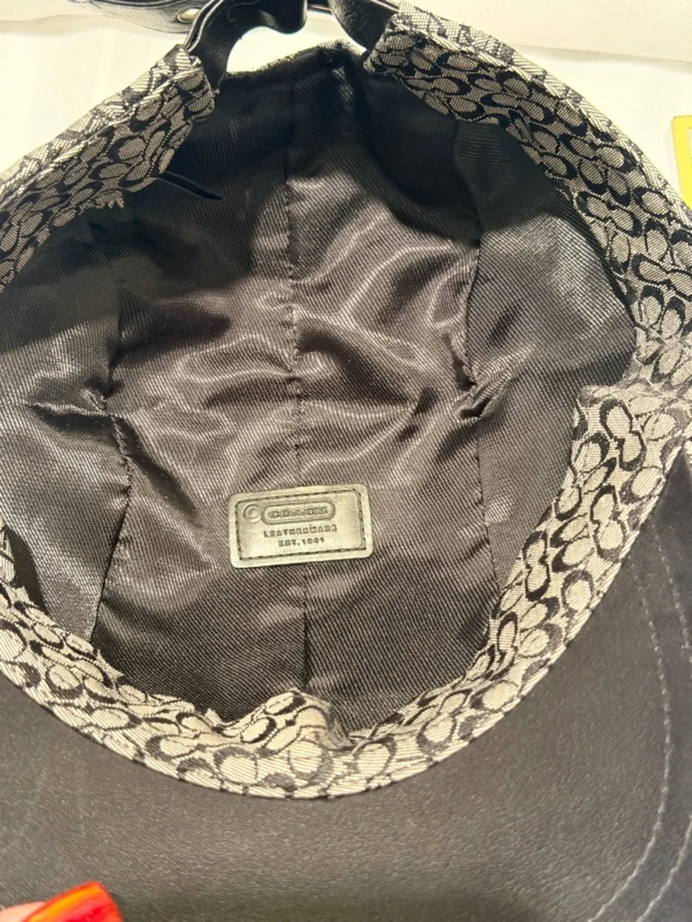 Y2K Coach Mini Signature Baseball Hat (charcoal/black)- Size M/L- NWOT - Picture 5 of 8
